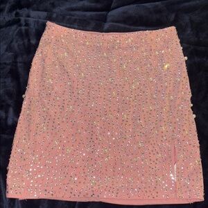 Embellished Pink Skirt